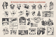 Vintage Christmas Illustrations vol2, a Seasonal Illustration by Seaquint (Thumbnail 2 of 6)