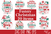 Funny Christmas SVG Quotes Bundle, a Food Illustration by Anastasia Feya (Thumbnail 1 of 9)