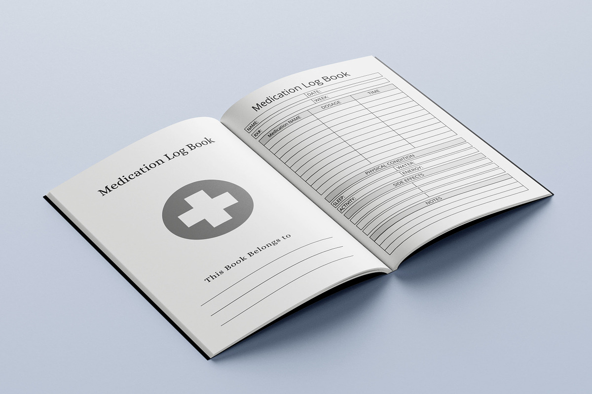 Medication Log Book, a Templates & Theme by Book2bees (Photo 3 of 4)