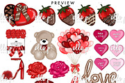 HUGE Valentine's Day Clipart Bundle, an Illustration by Elle P. Studio (Thumbnail 2 of 3)