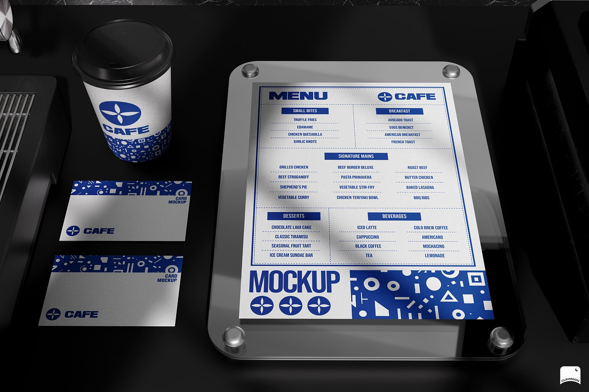 Cafe & Coffee Shop Branding Mockup, a Mockup by Claymoon Lab (Photo 3 of 4)