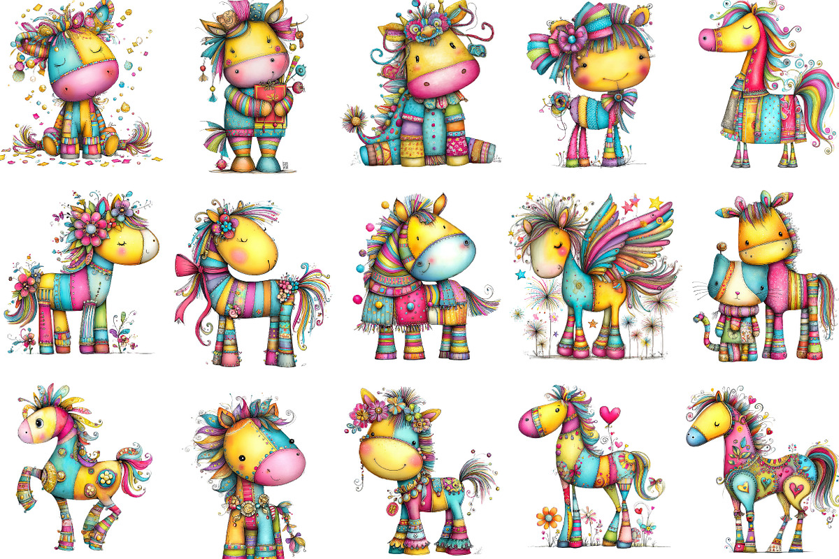Chinese New Year Horse Clipart, an Illustration by Designking (Photo 3 of 5)