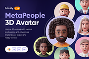 Facely v2 - MetaPeople 3D Avatar, a Characters & Person 3D Model by Illustraly Design (Thumbnail 1 of 6)
