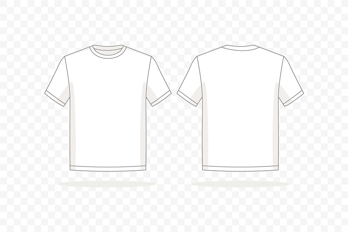 Blank T-Shirt Front and Back Vector, an Object Illustration by Partikusi Design (Photo 2 of 3)