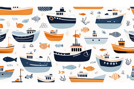 Seamless pattern with colorful, an Illustration by Sergey Kotenev