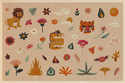 Oriental Folk clipart and patterns, an Animal Illustration by Paper Cherry (Thumbnail 3 of 18)