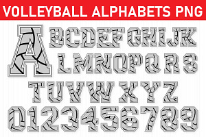 Volleyball Alphabets And Numbers SVG, an Object Graphic by EllaMaiyaali