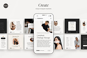 Canva Massage Therapist templates, a Social Media Template by LiliesandBerries (Thumbnail 12 of 21)