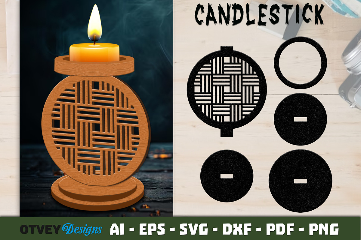 Rattan Candlestick Lasercut, an Object Graphic by OTVEY DESIGN (Photo 10 of 13)