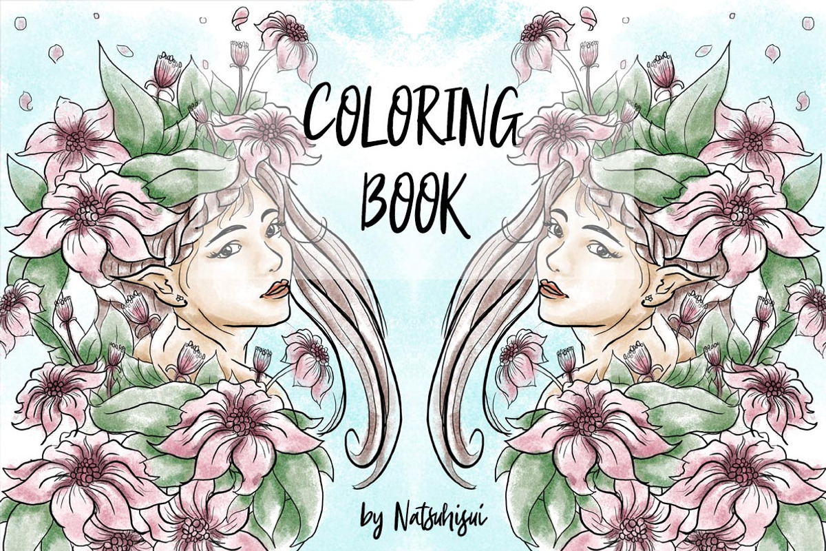 Adult and teen coloring book-part1, an Illustration by Natsuhisui (Photo 1 of 5)