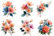 Spring Floral Clipart, an Illustration by DreamArtGraphic (Thumbnail 2 of 4)