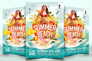 Summer Beach party, a Flyer Template by darkmonarch (Thumbnail 1 of 4)