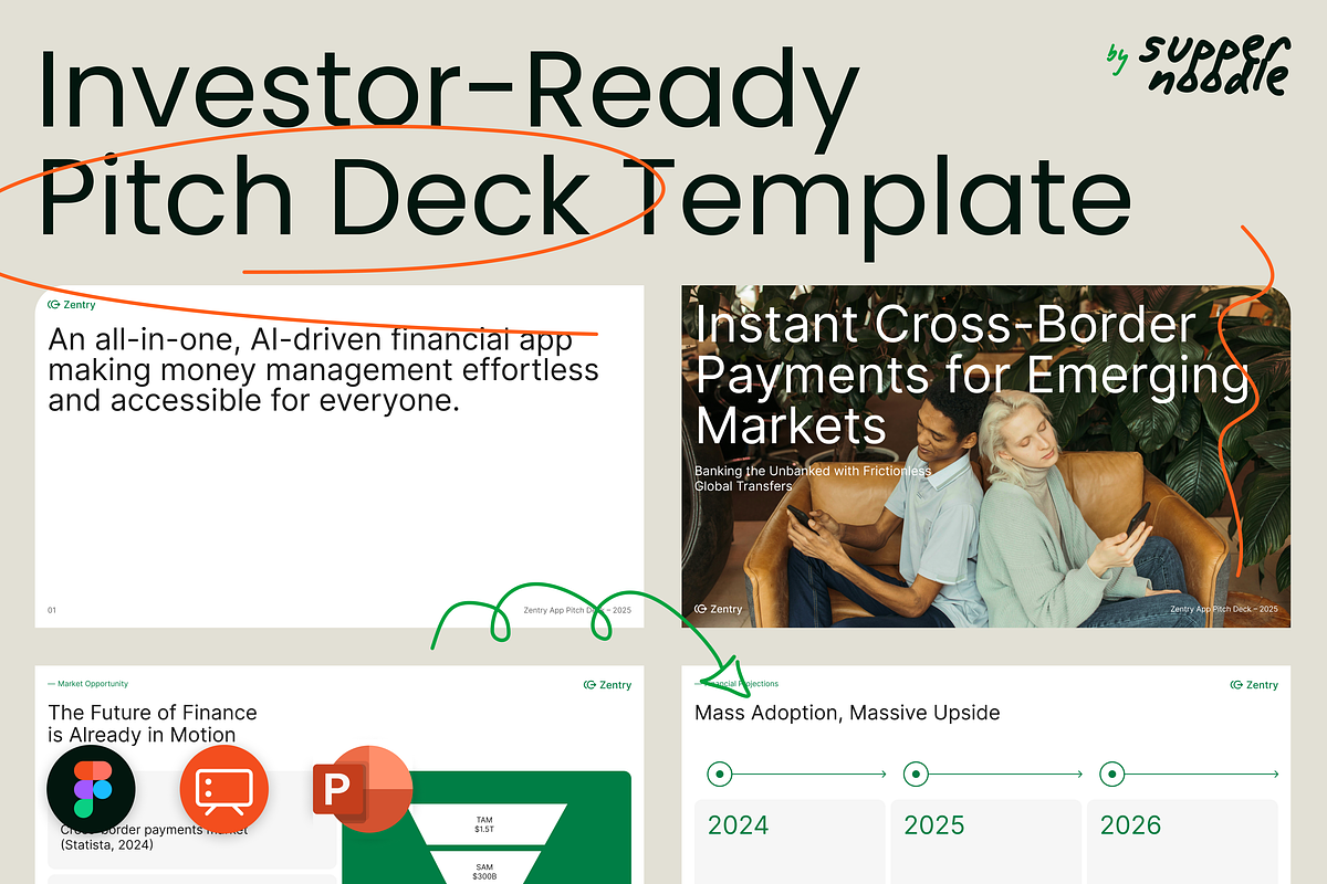 Investor Ready Pitch Deck Template, a Presentation Template by SupperNoodle (Photo 1 of 8)