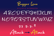 Bigger Love - Clean Handwriting Font, a Script Font by Konstantine Studio (Thumbnail 7 of 7)