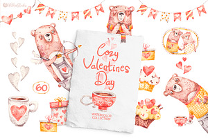 Cozy Valentines Day. Lovely bears