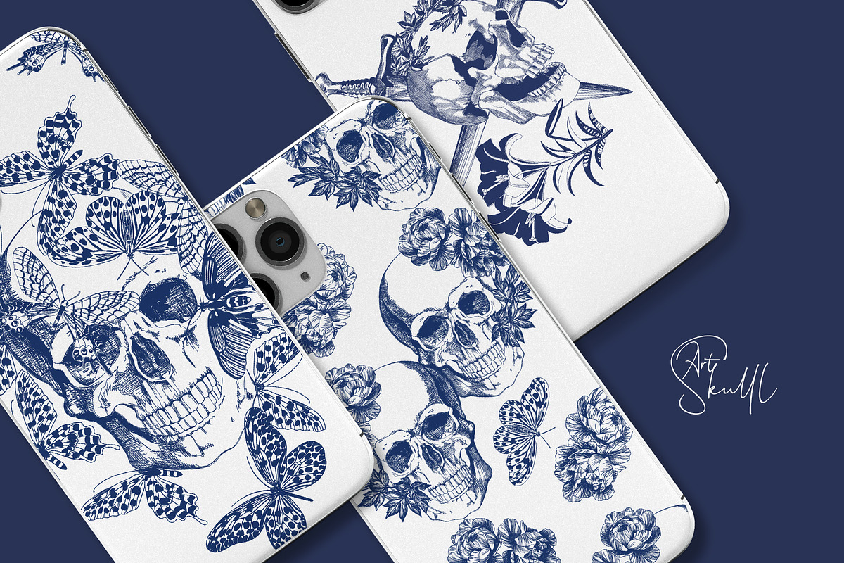 Skull art, a Texture Illustration by LanaDzi (Photo 10 of 12)