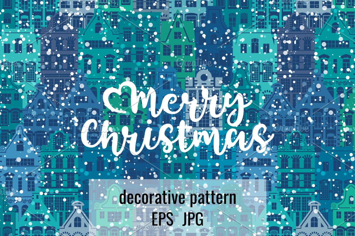 Christmas city street landscapes, a Decorative Illustration by Primula`s shop (Photo 6 of 7)