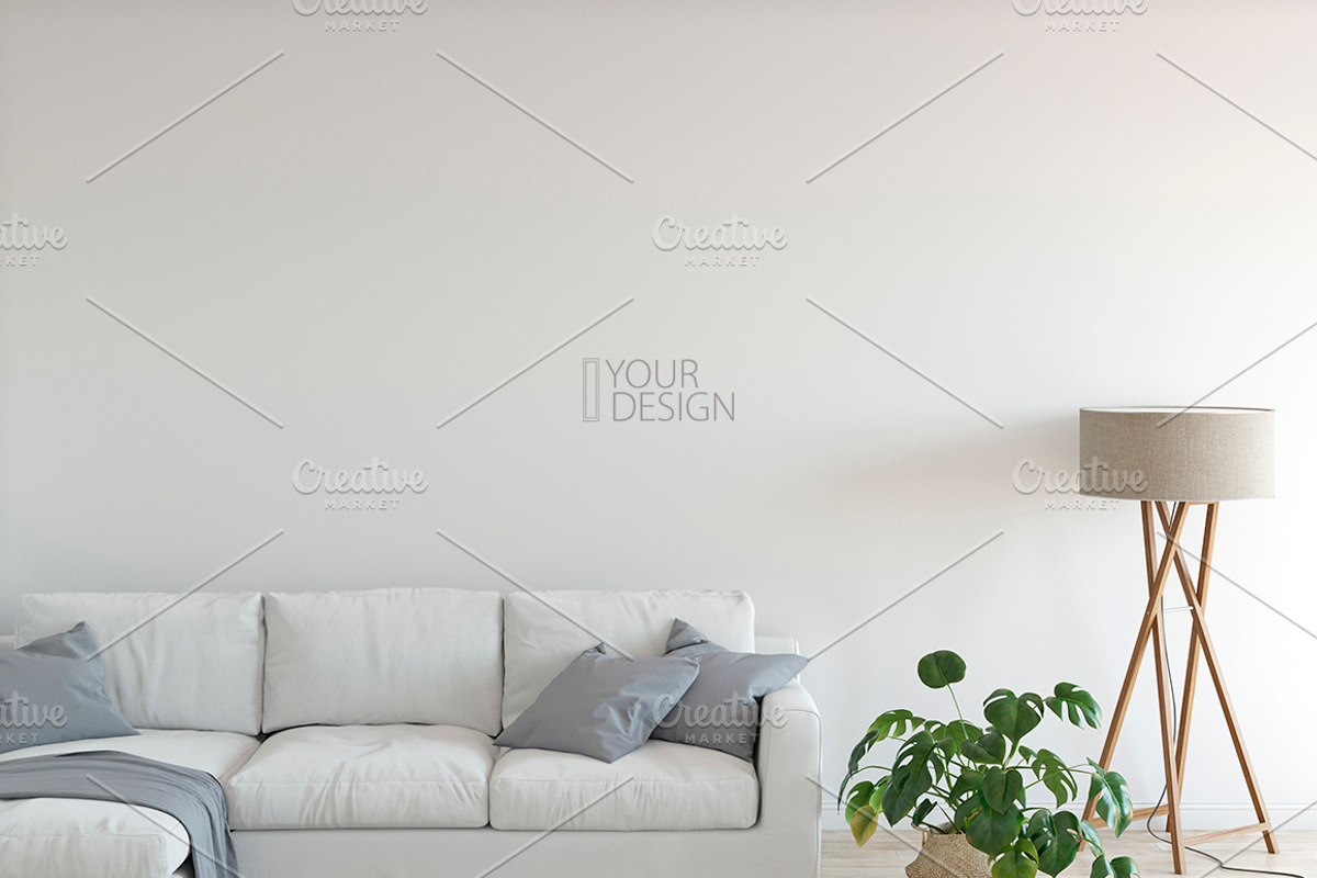 Wall & Frames Mockup - Bundle Vol 4, a Print Template by Yuri-U (Photo 12 of 32)
