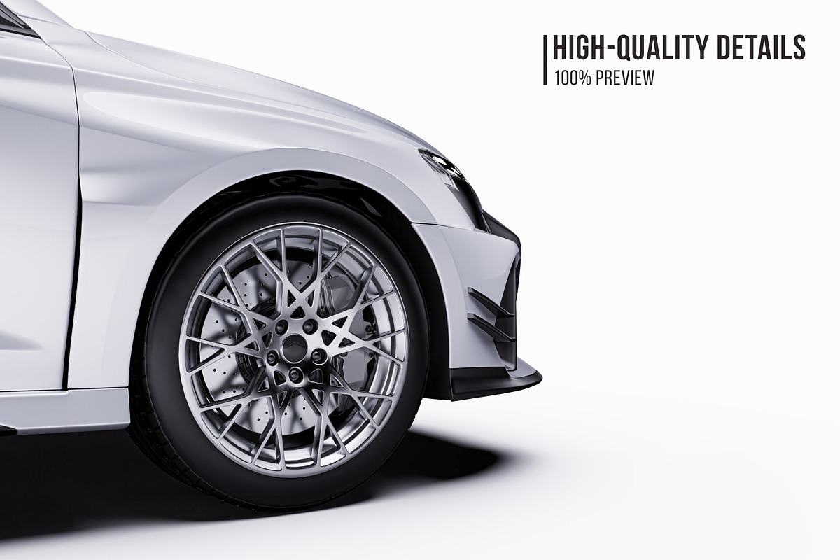 2026 Sport Performance Hatchback Set, an Advertising Mockup by Halal Graphic Studio (Photo 4 of 12)