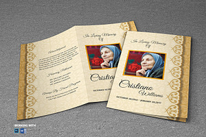 Memorial Funeral Program Template, a Brochure Template by Madhabi Studio