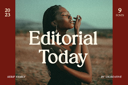 Editorial Today Serif Font, a Serif Font by UICreative