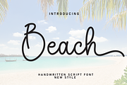Beach | Script Font, a Handwritten Font by Scratchones (Thumbnail 1 of 9)