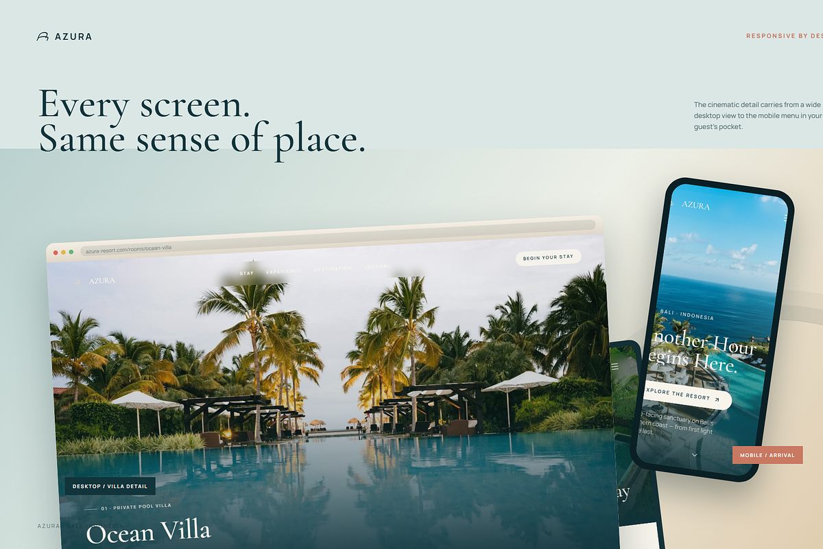 AZURA — Cinematic Resort, a Landing Page Template by AndriyFM (Photo 3 of 5)