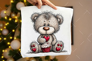 Whimsical Valentine Teddy Bear Clipa, an Illustration by OK Design (Thumbnail 4 of 6)
