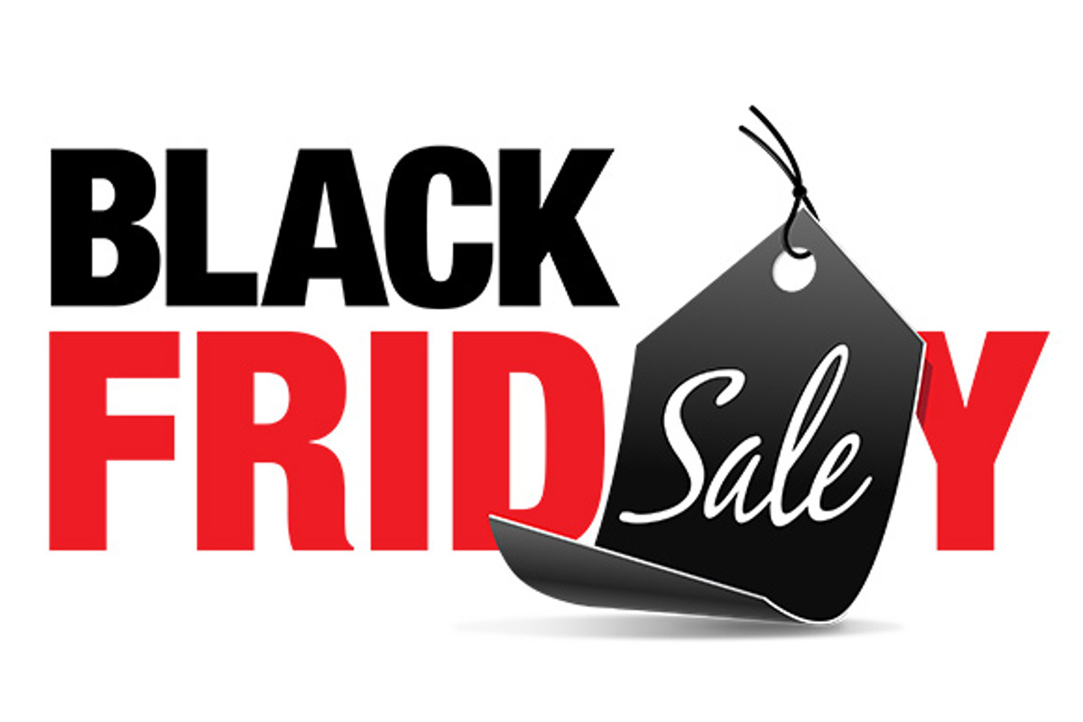 Black Friday Sale with Price Tag, a Seasonal Illustration by Shurik76
