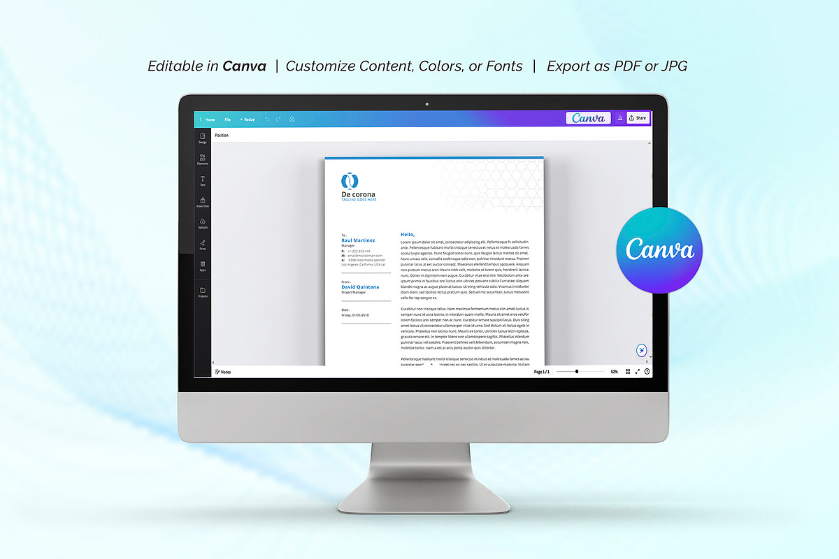 Canva Letterhead and Invoice Bundle, a Stationery Template by DesignDevisers (Photo 13 of 14)