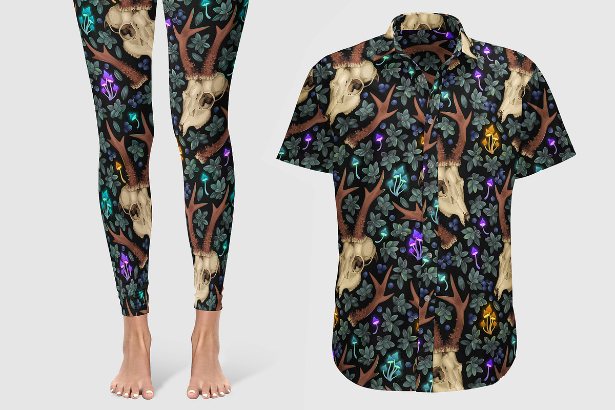 Mystical Forest Pattern, a Pattern Graphic by GreyLilac (Photo 6 of 7)