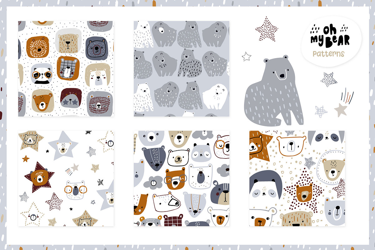 Oh my Bear! graphic collection, a Pattern Graphic by solmariart (Photo 7 of 15)