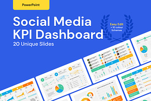 Social Media KPI Dashboard PPTX