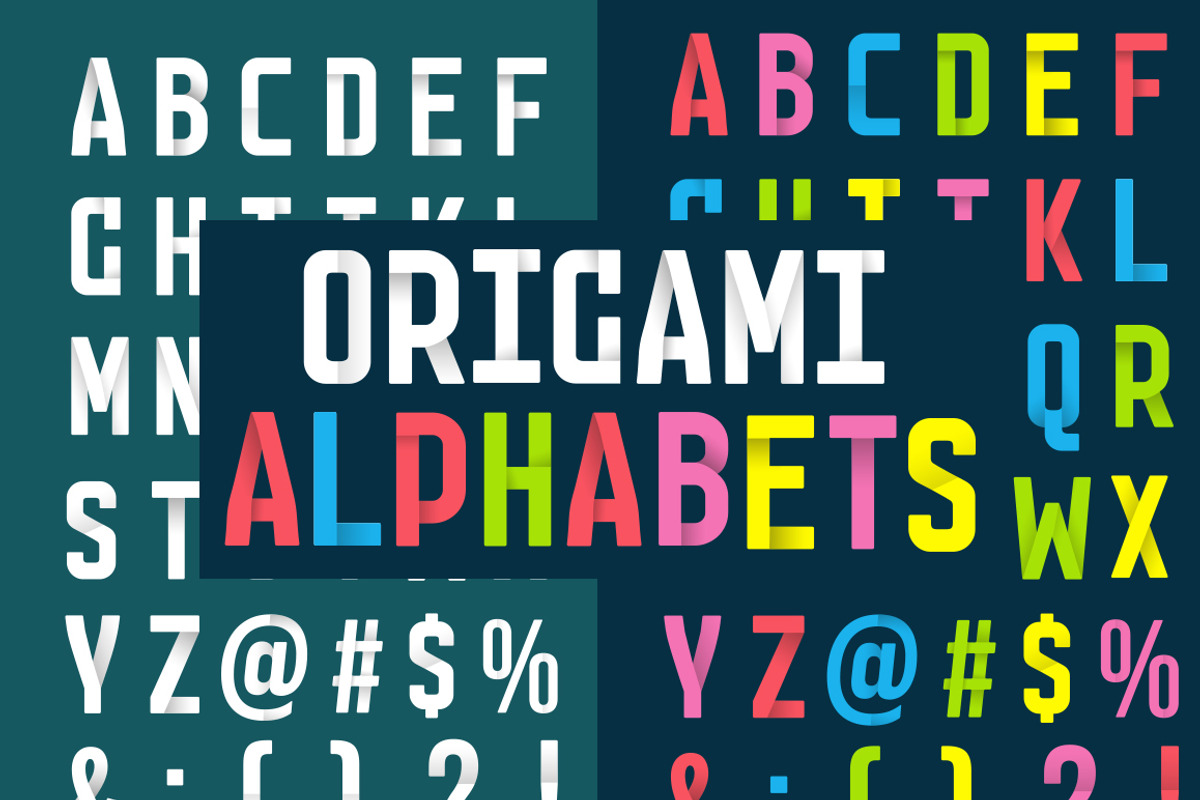 Origami Alphabets - White & Colour, an Illustration by lingard design (Photo 1 of 3)