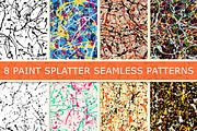 8 Paint splatter patterns vector, a Pattern Graphic by Asyndrom (Thumbnail 1 of 4)