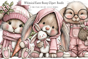 Whimsica Easter Bunny Clipart, an Illustration by GatewayDesign (Thumbnail 1 of 3)