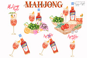 Aperitivo Mahjong Cocktails, a Food Illustration by TheHappyGiftArt (Thumbnail 5 of 10)