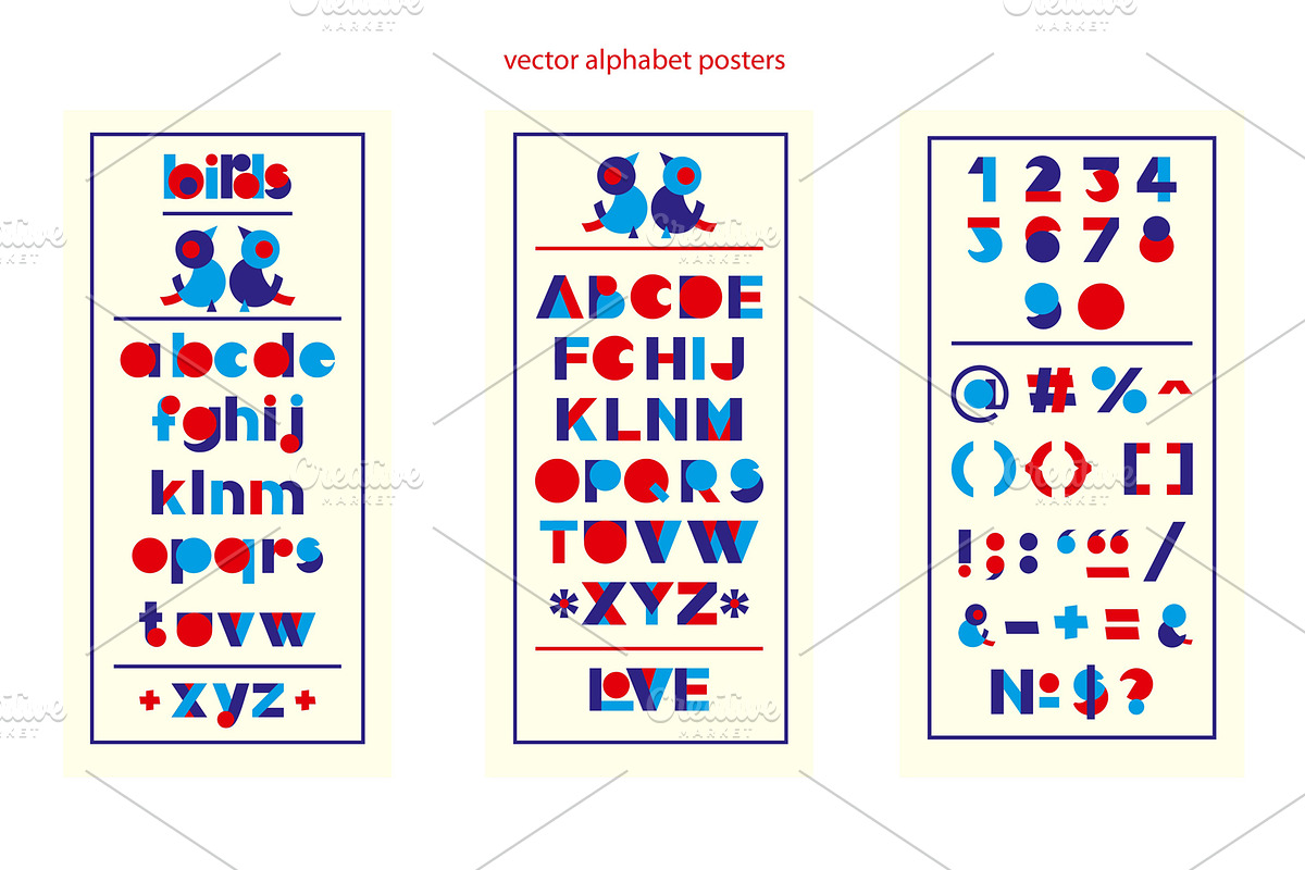 LOVE-BIRDS multicolor font preview 7