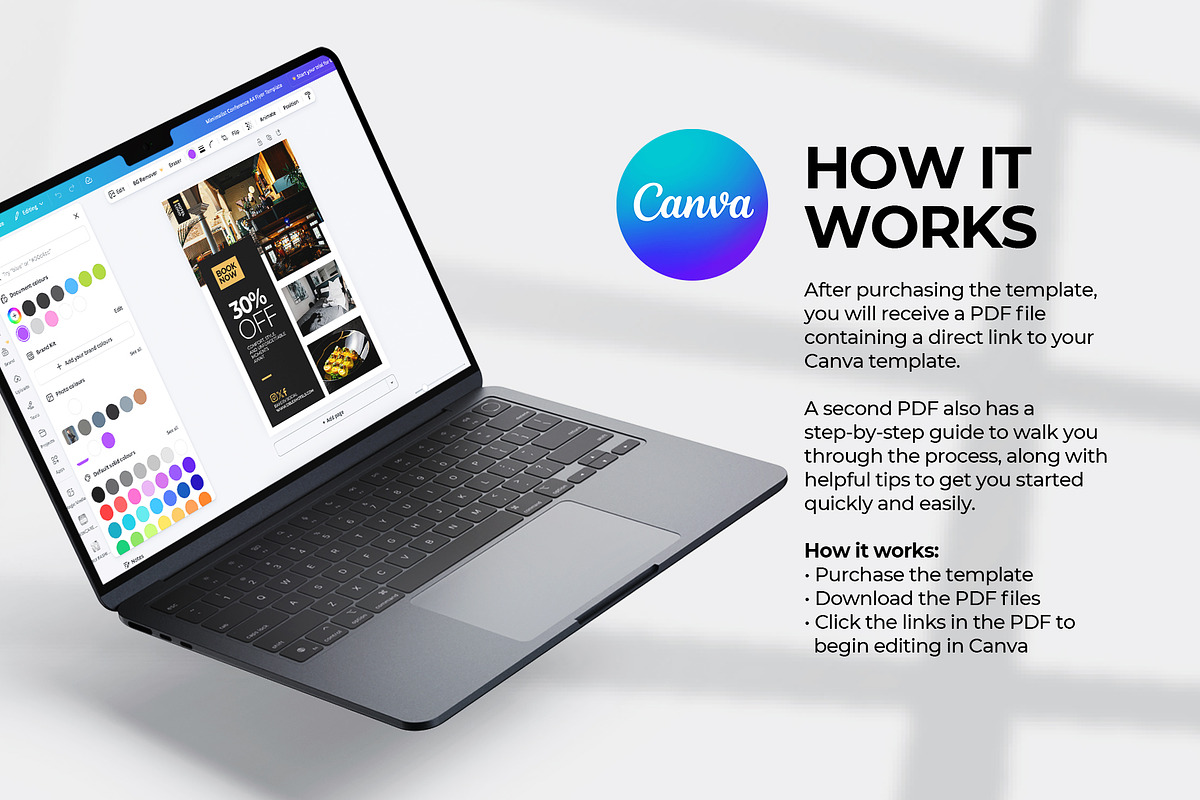 Hotel Discount A4 Flyer Canva & PSD, a Flyer Template by Vintage Impressions (Photo 3 of 6)