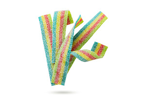 Jelly candies strips flying on a, a Food & Drink Photo by innakreativ