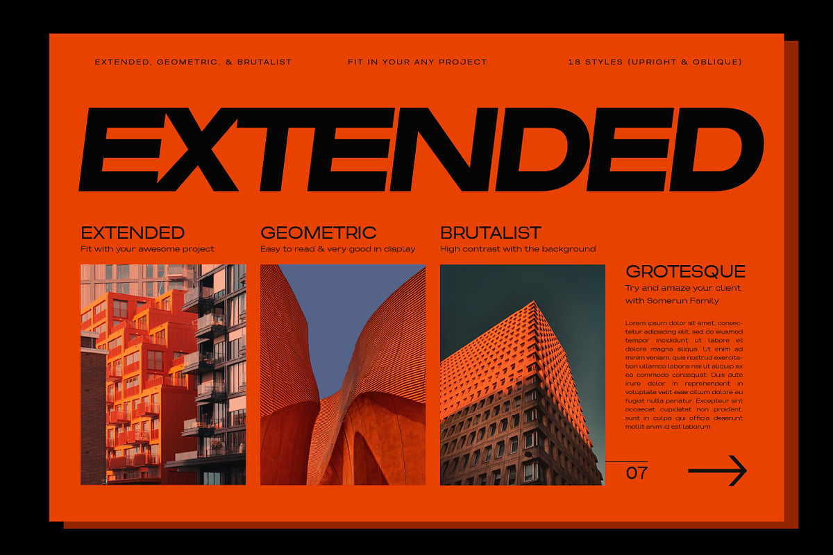 Somerun Extended Sans Family, a Sans Serif Font by Lettertype Studio (Photo 5 of 15)