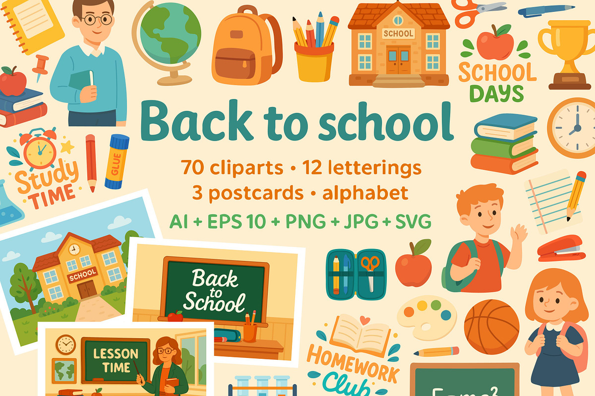 Back to School Bundle, an Education Illustration by ananastya (Photo 1 of 7)