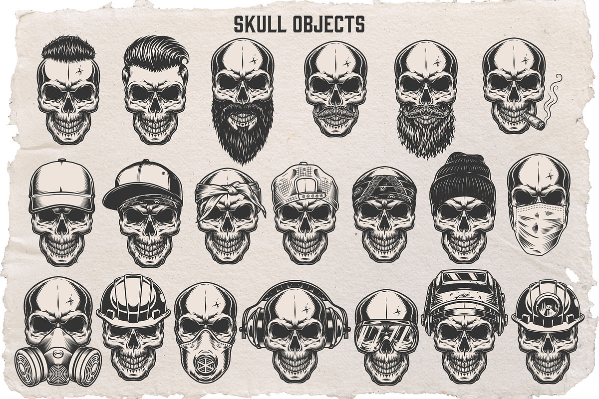 Skull creator (Blue collar edition), a Branding & Logo Template by DGIM studio (Photo 2 of 7)