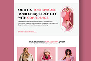 Fashion Landing Page Design, a Landing Page Template by CreativeShaper (Thumbnail 3 of 6)