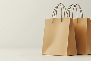 Blank paper shopping bags mockup, a Business Photo by MistyDay