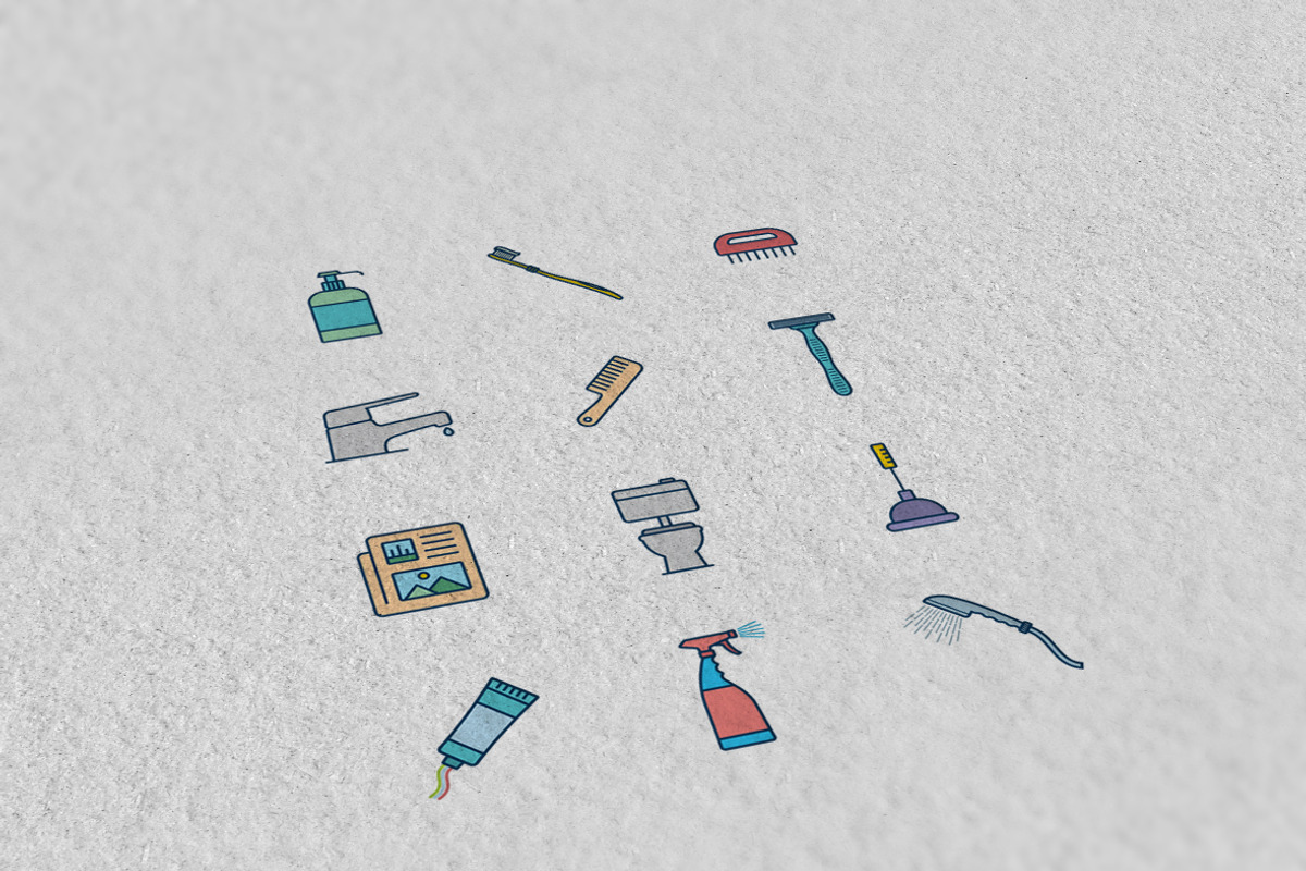 Flat Bathroom Icon Set, an Icon by Babic Goran (Photo 2 of 2)