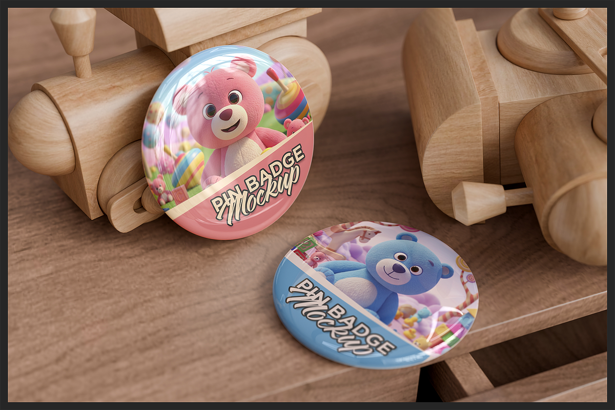 Round Pin Badge Mockup, a Merchandise Mockup by Muhazdinata (Photo 6 of 9)