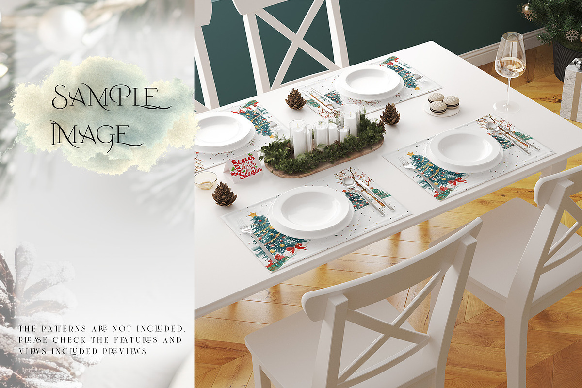 Christmas Placemat Mockups, a Product Mockup by mock-ups (Photo 9 of 13)