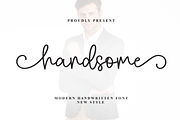Handsome | Script Font, a Handwritten Font by Scratchones (Thumbnail 1 of 9)