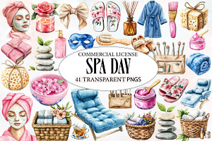 Spa Day Sublimation Clipart Bundle, an Illustration by Designworld